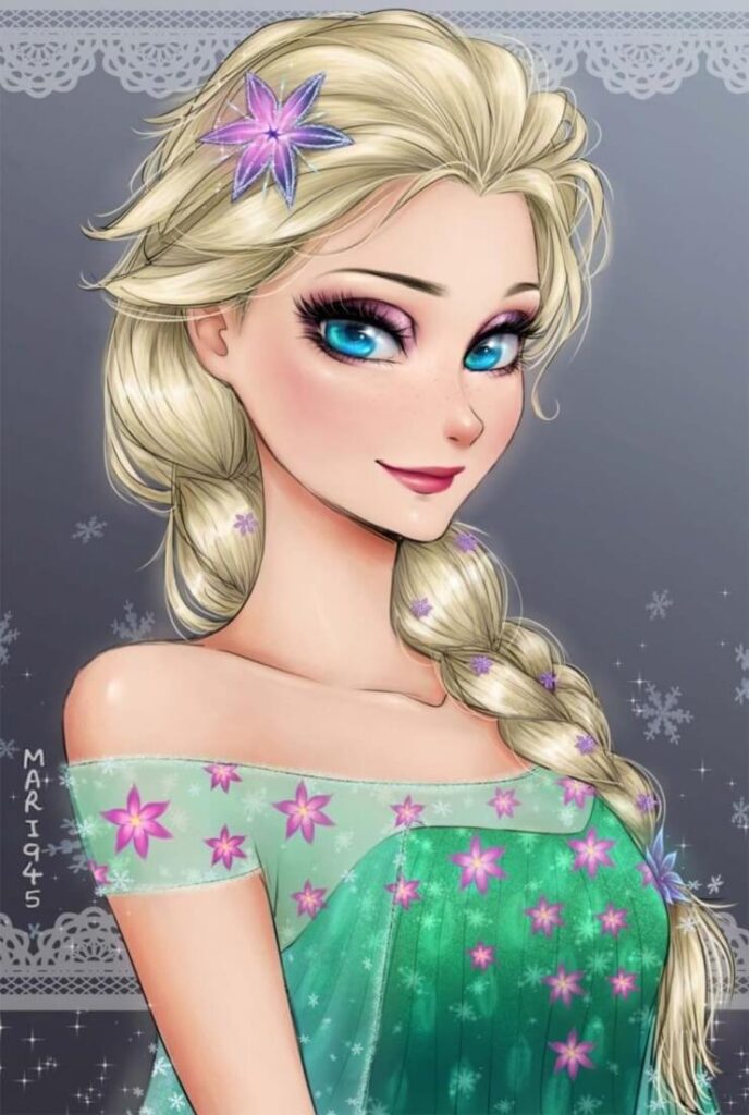 Elsa princesas disney anime