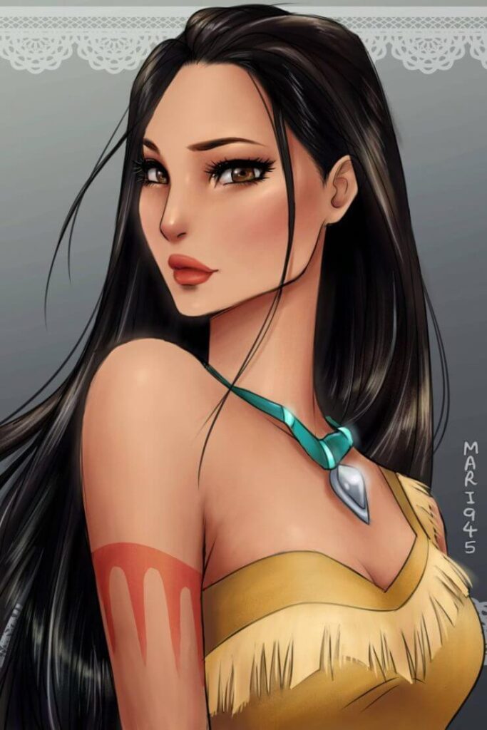 Pocahontas en versión anime