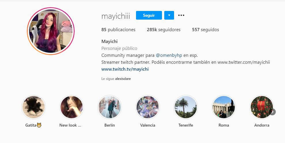 Instagram de Mayichi
